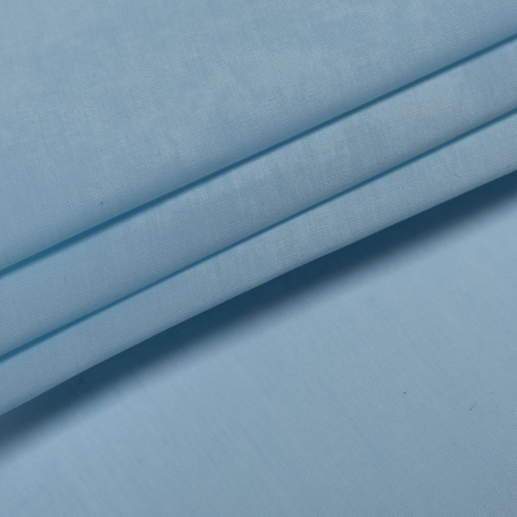 Ткань рубашечная 115 г кв.м 65% полиэстер, 35% хлопок шир.150 см арт.Р.24019.03 цв.03 голубой уп.25м