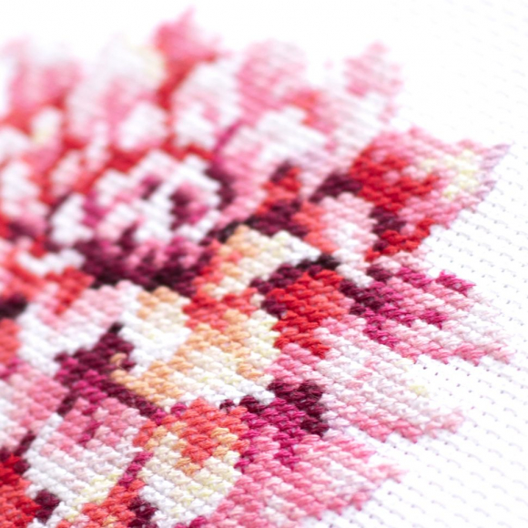 Набор для вышивания ЧУДЕСНАЯ ИГЛА арт.150-008 Георгин 11х11 см