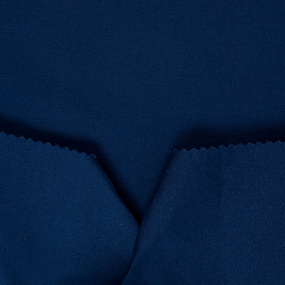 Ткань Поплин стрейч 125 г/м? 97% хлопок, 3% спандекс шир.150 см арт.TBY.Csp.1802.52 цв.52 т.синий уп.1м