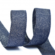 Тесьма киперная металлизированная 16 мм полиэстер арт.TBYT08 цв.S919 т.синий уп.22,85м Тесьма киперная металлизированная 16 мм полиэстер арт.TBYT08 цв.S919 т.синий уп.22,85м