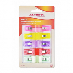 Клипсы для фиксации материала Aurora AU-C3310 cредние 3,3х1,8х1,1 см уп.10 шт