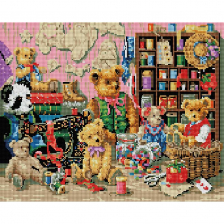 Набор Белоснежка для изготовления картин со стразами на подрамнике арт.БЛ.302-ST-S Плюшевая коллекция 40х50см