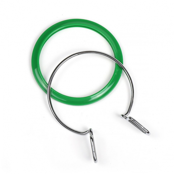 Пяльцы NURGE пружинные для вышивания и штопки, цв. зеленый арт.NUR.160-3 ?58мм толщина 2,6