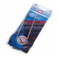 212156 PRYM Спицы круговые для вязания с гибкой черной леской 4,5мм 100см алюминий уп.1шт