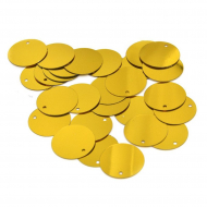 Пайетки россыпью арт.TBY-FLK105 20мм цв.A007 желтый уп.50г