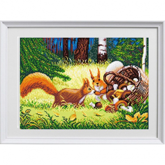 Рисунок на ткани (Бисер) КОНЁК арт. 1314 Белки 29х39 см