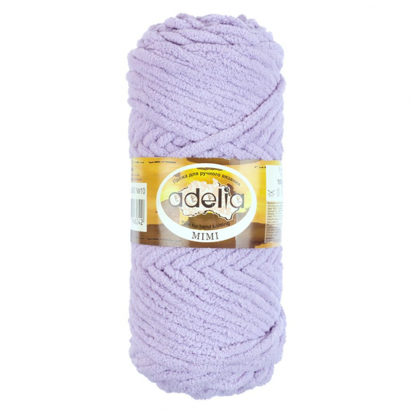 Пряжа ADELIA MIMI (100% полиэстер) 5х100г/80м цв.10 св.сиреневый