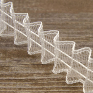 111733_Лента шторная прозрачная, равномерной сборки, 23 мм, нарезка 10 м