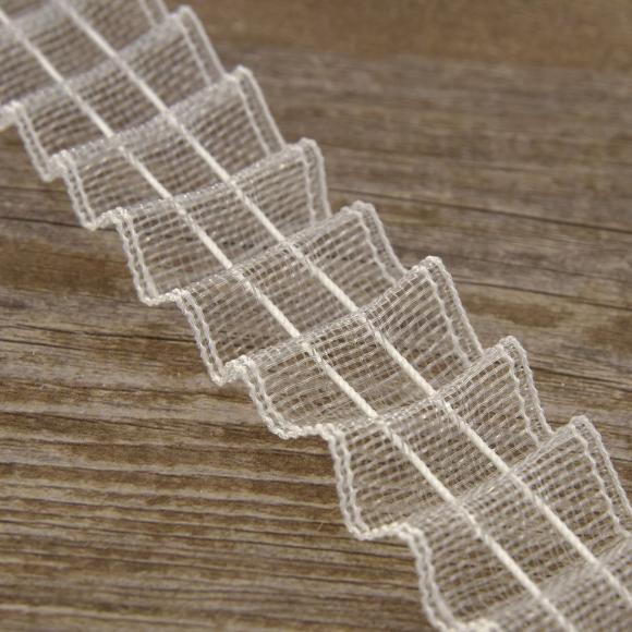 111733_Лента шторная прозрачная, равномерной сборки, 23 мм, нарезка 10 м