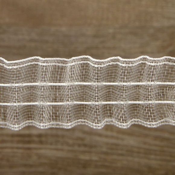 111733_Лента шторная прозрачная, равномерной сборки, 23 мм, нарезка 10 м