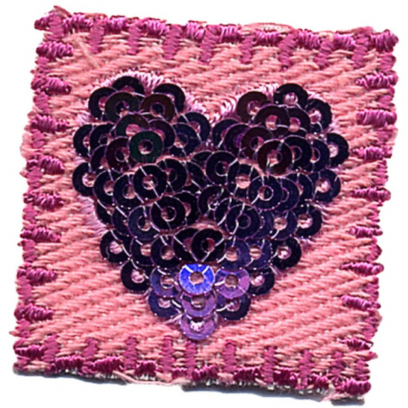 Термоаппликация HKM "Сердечко из пайеток"