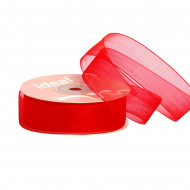 Лента капрон (органза) IDEAL шир.20мм цв.1016 красный уп.27,4 м