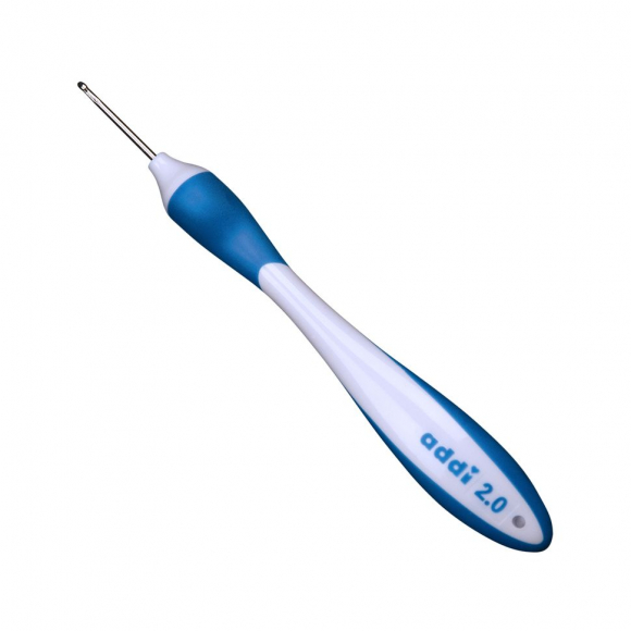 33763_Крючок, вязальный с эргономичной пластиковой ручкой addiSwing №2, 16 см