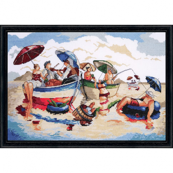 Набор для вышивания DESIGN WORKS арт.2778 Ланч у воды 35,5х51 см