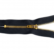 Молния MaxZipper джинсовая золото №4 12см н/р, замок М-4002 цв.F322 черный уп.50шт