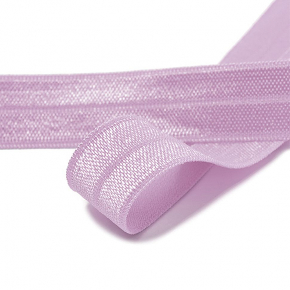 Резинка TBY бельевая окантовочная блестящая шир.15мм цв.F165 нежная сирень уп.50 м