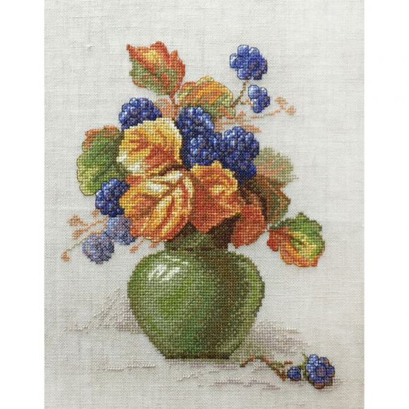 Набор для вышивания МАРЬЯ ИСКУСНИЦА арт.04.009.09 Ягоды ежевики, по рисунку К. Кляйн 20х25 см