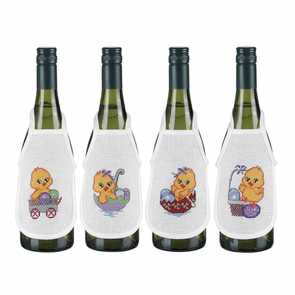 Набор для вышивания фартучков на бутылку "Пасхальное веселье"