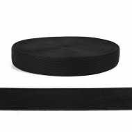 Тесьма вязаная окантовочная 32мм арт.32С-32/32 цв.черный плотность 3,2г/м