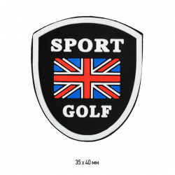 Аппликация пришивная SPORT GOLF арт.TBY.SHEV.13 3,5х4см цв.мульти уп.20шт