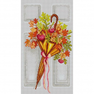 Рисунок на ткани (Бисер) КОНЁК арт. 1466 Осенний зонтик 25х45 см Рисунок на ткани (Бисер) КОНЁК арт. 1466 Осенний зонтик 25х45 см