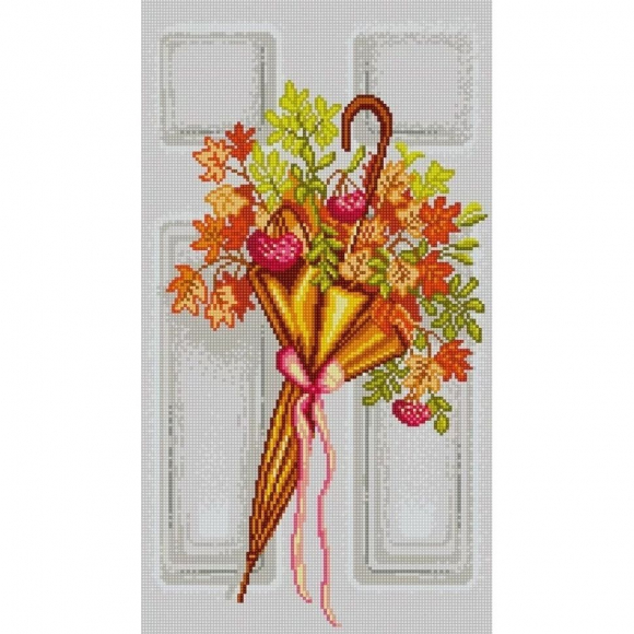 Рисунок на ткани (Бисер) КОНЁК арт. 1466 Осенний зонтик 25х45 см