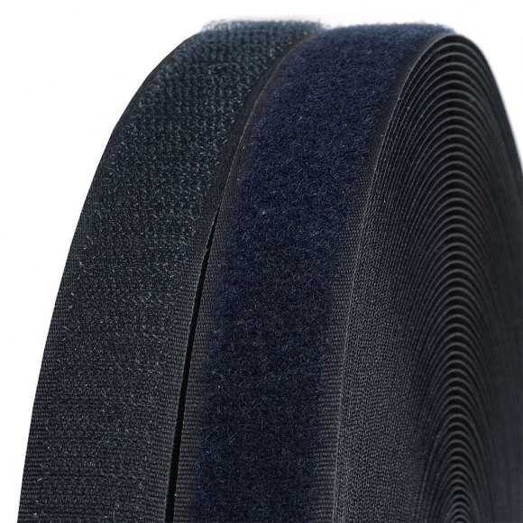 Лента липучка TBY пришивная кач.B шир.25мм цв.S058 т.синий уп.25м (пара)