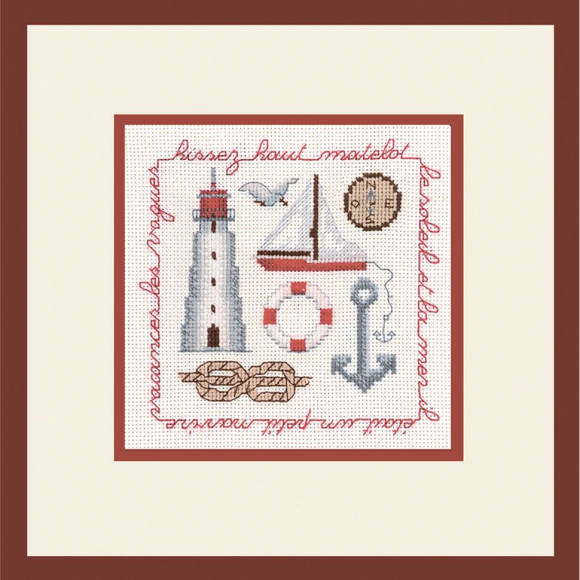 Набор для вышивания Le Bonheur des Dames арт.2255 Hissez Haut Rouge (Парус по ветру (красный) 11,5х11,5 см