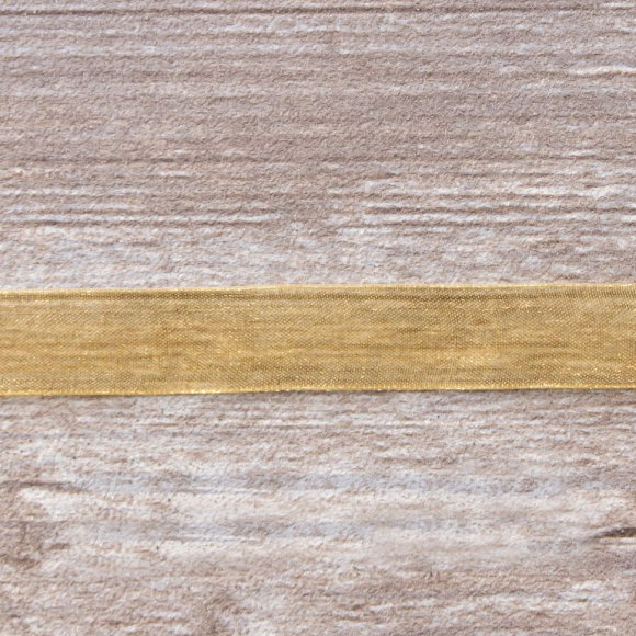 Лента органза SAFISA мини-рулон, 15 мм, 3,5 м, цвет 54, золотистый