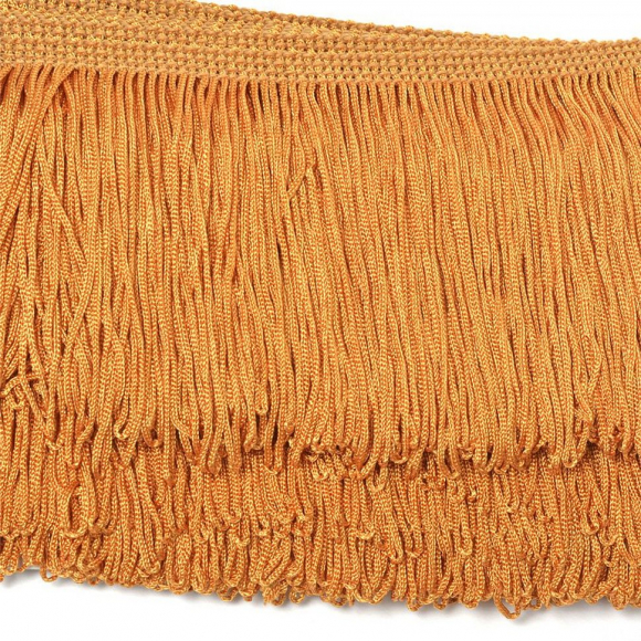 Бахрома шелковая арт.FD-10 шир.10см цв.157 оранжевый уп.10м