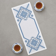 Набор для вышивания PERMIN арт.63-1851 Дорожка Синий хардангер 29х67 см