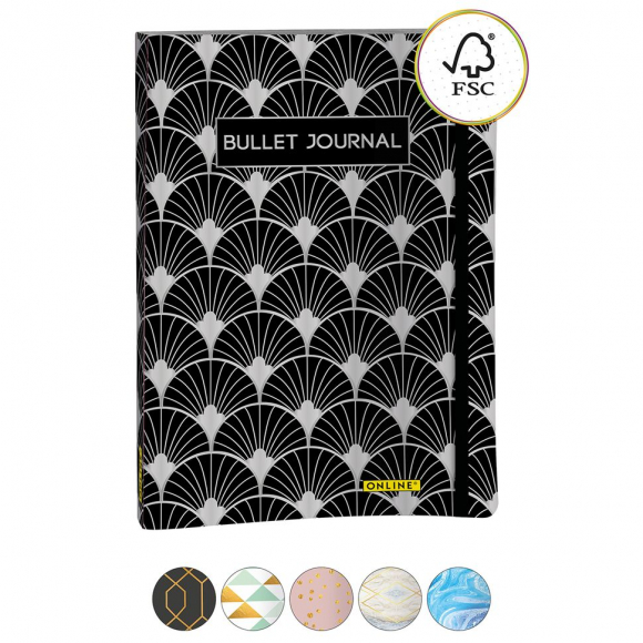 189689_Скетчбук "Bullet Journal" с разметкой, размер А5, 96 листов, 90г/м2, дизайн обложки "Bohemian Art"