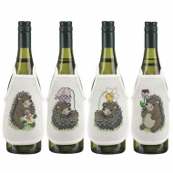 Набор для вышивания PERMIN арт.78-4833 Фартучки на бутылку Ёжики 10х15 см