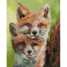 Набор Белоснежка для изготовления картин со стразами арт.БЛ.435-ST-PS Лисята 20х25 см