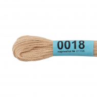 Нитки для вышивания Gamma мулине (0001-0206) 100% хлопок 24 x 8 м цв.0018 бежевый