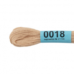 Нитки для вышивания Gamma мулине (0001-0206) 100% хлопок 24 x 8 м цв.0018 бежевый