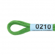 Нитки для вышивания Gamma мулине (0207-0819) 100% хлопок 24 x 8 м цв.0210 травяной