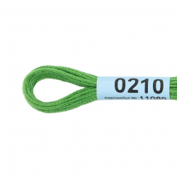 Нитки для вышивания Gamma мулине (0207-0819) 100% хлопок 24 x 8 м цв.0210 травяной