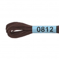 Нитки для вышивания Gamma мулине (0207-0819) 100% хлопок 24 x 8 м цв.0812 т.коричневый