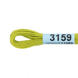 Нитки для вышивания Gamma мулине (3071-3172) 100% хлопок 24 x 8 м цв.3159 ярк.салатовый