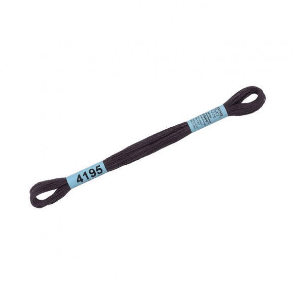 Нитки для вышивания Gamma мулине (3173-6115) 100% хлопок 24 x 8 м цв.4195 т.серый