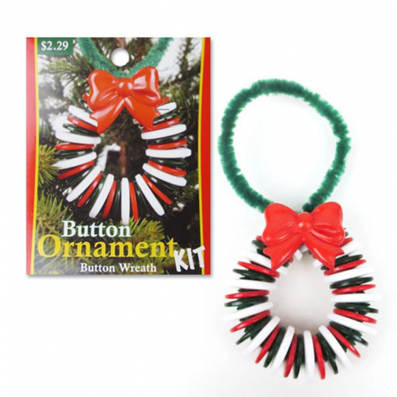 94549_Набор пуговиц для создания фигурки "Рождественский венок"