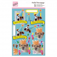 101038_Бумага с высечкой "Собаки на День Рождения"