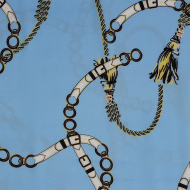 Ткань шелк Армани креп 90 г/м? 97% полиэстер, 3% лайкра шир.148 см арт.T.0366.3 цв.03 голубой рул.25м