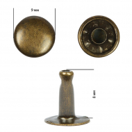 Хольнитены сталь New Star №33,5 9х8 (8,9мм) цв. антик уп. 2000шт