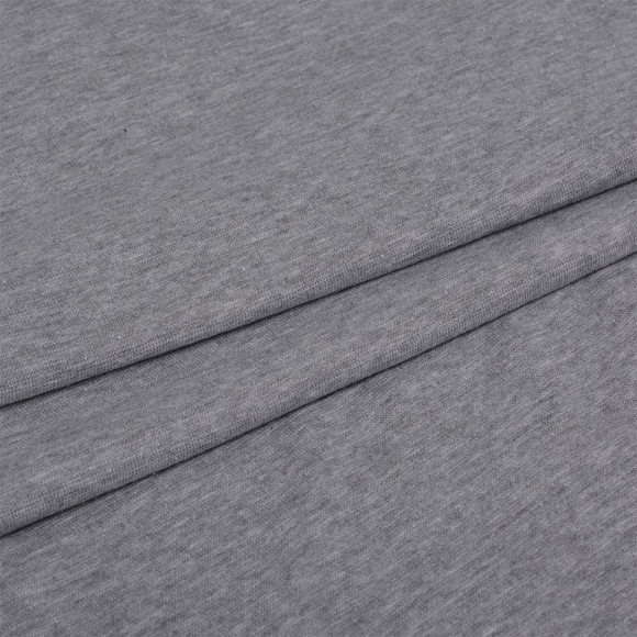 Ткань рибана  гл/крашеный, 215г/м?  95% хл 5%эласт  чулок 80-90см арт.ШН-215955-3 цв.сер.меланж рул.15-80м