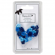 61766_Набор мини-пуговиц "Цветы" Burleigh Blue