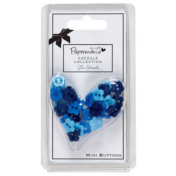 61766_Набор мини-пуговиц "Цветы" Burleigh Blue