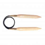 35804 Knit Pro Спицы круговые для вязания Jumbo Birch 35мм/100см, береза, натуральный