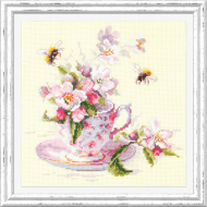 Набор для вышивания ЧУДЕСНАЯ ИГЛА арт.120-041 Чашка с веткой яблони 21х21см